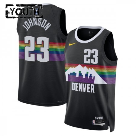 Dres Denver Nuggets Cameron Johnson Nike 2025-26 City Edition Crno Swingman - Dječji